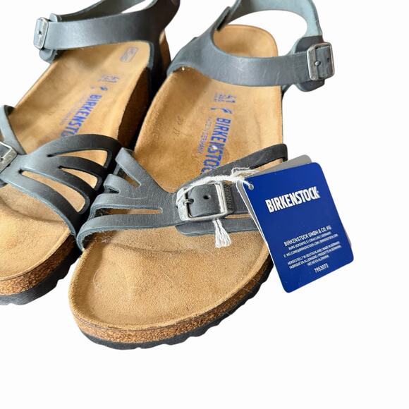 Birkenstock EUR 41 Narrow Normal Bali Soft Footbed Sandals Black Oiled - Picture 3 of 10